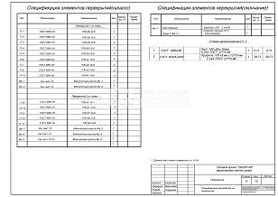 Спецификация материалов на перекрытие