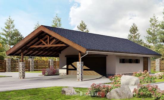 060-005-П Проект гаража из кирпича | Проекты домов от House Expert