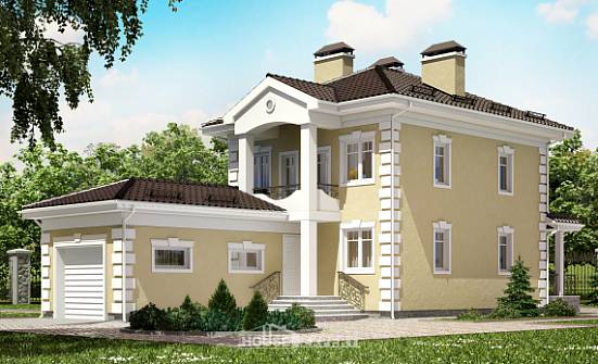 150-006-Л Проект двухэтажного дома, гараж, доступный домик из арболита | Проекты домов от House Expert