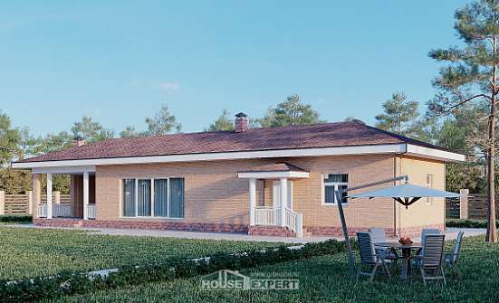 110-006-Л Проект бани из керамзитобетонных блоков | Проекты домов от House Expert