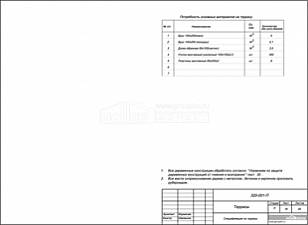 Спецификация на террасу Спецификация на террасу