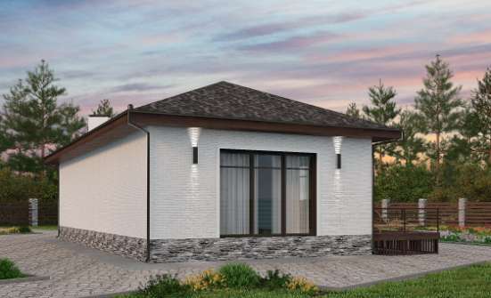 145-001-Л Проект бани из газобетона | Проекты домов от House Expert