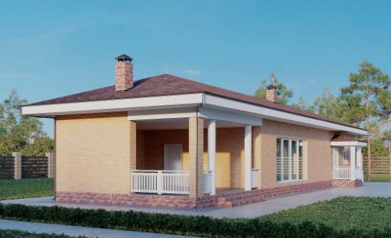 110-006-Л Проект бани из керамзитобетонных блоков | Проекты домов от House Expert