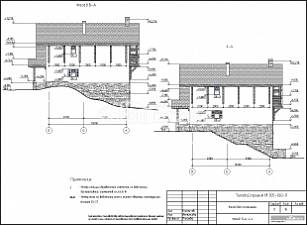 Фасад А-В, 4-4 Фасад А-В, 4-4